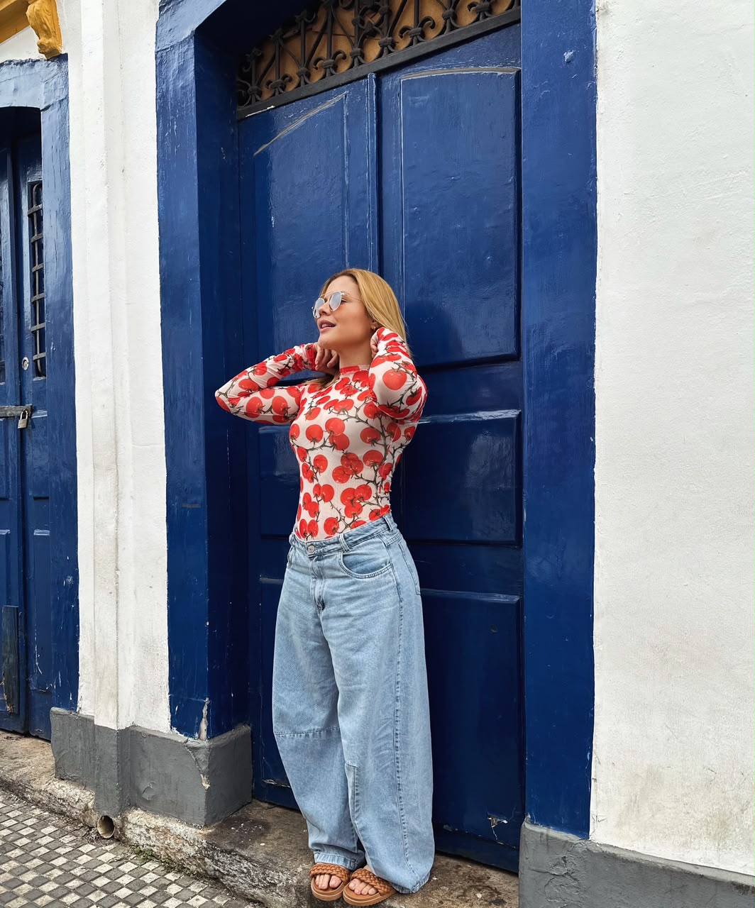 Blusa Tule Tomate
